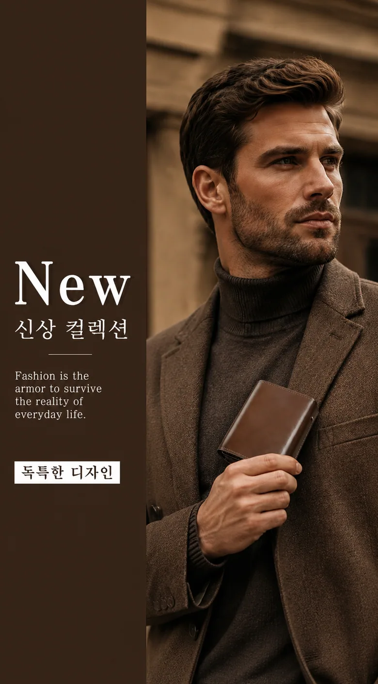 Moteur 남성 지갑 천연가죽 RFID 차단 대용량 카드지갑 반지갑 심플 남자 선물용