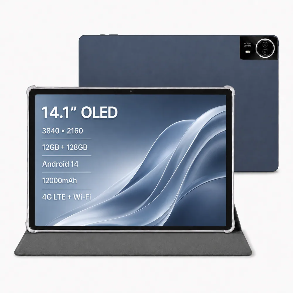 14.1인치 FHD 대화면 태블릿 PC Android 14 12GB+128GB 온라인 강의 업무 학습 영상 시청용