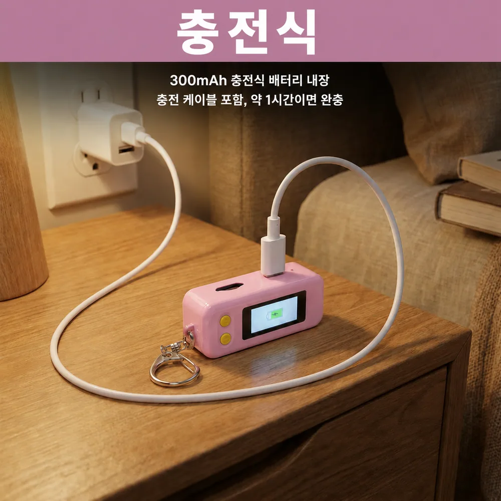 키체인 디지털 카메라 1080P 미니 카메라 8GB 메모리 카드 포함 사진 동영상 촬영 가능 12가지 필터 및 16배 줌 200만 화소 초보자 성인용 디지털 카메라