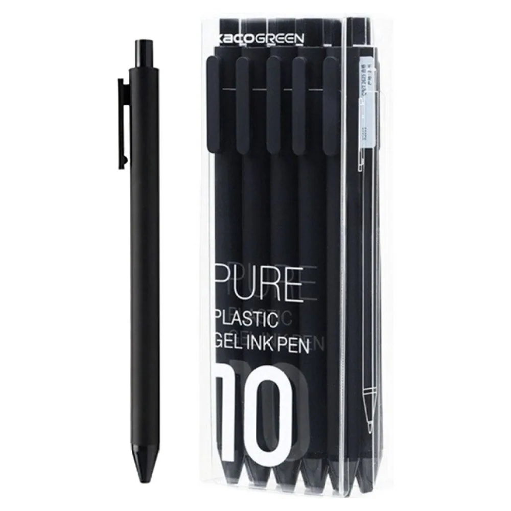 카코 퓨어 소프트 젤펜 0.5mm, 블랙, 10개